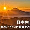 日本のブロードバンド平均速度は世界8位(2017第1四半期)