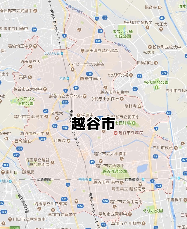 越谷市(埼玉)のNURO光回線対応エリア マンション・アパート名も掲載