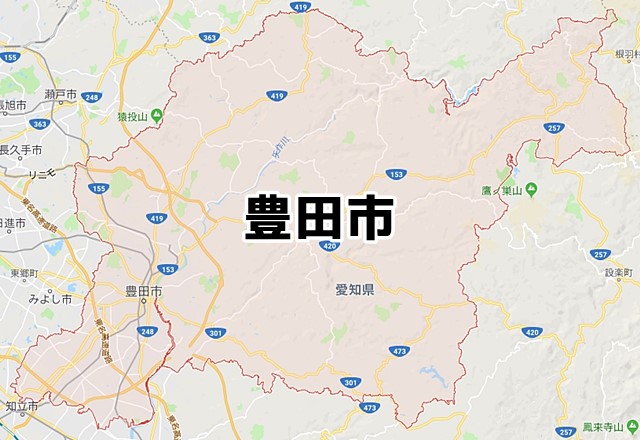 愛知県豊田市のマップ