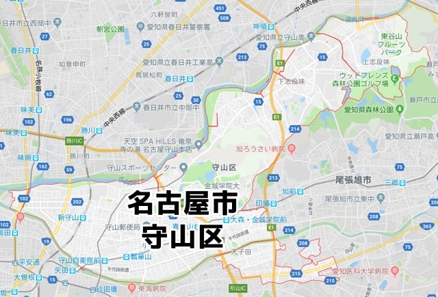 愛知県名古屋市守山区マップ
