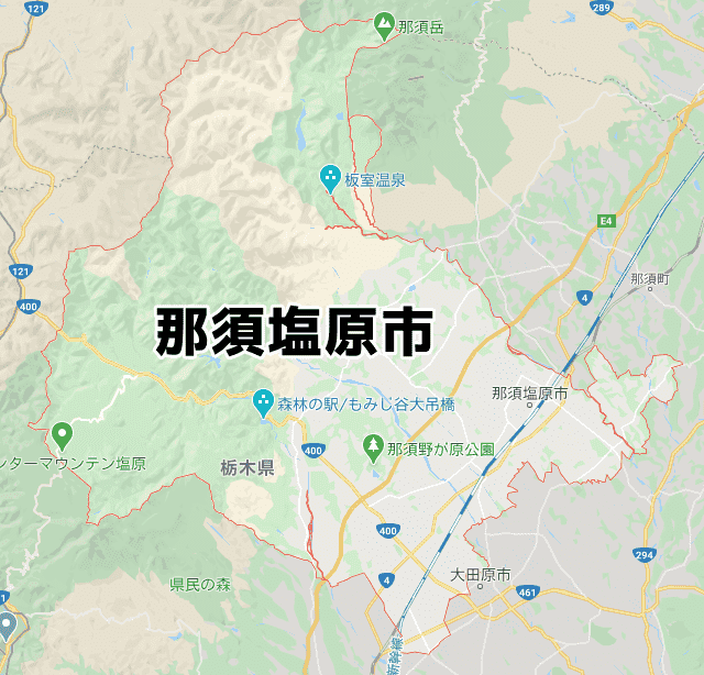 栃木県那須塩原市マップ