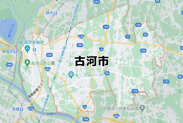 茨城県古河市マップ