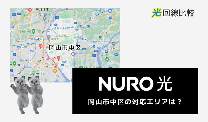 NURO光ー岡山市中区の対応エリアは？